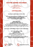 Státní zámek Sychrov - kulturní přehled - listopad 2026
